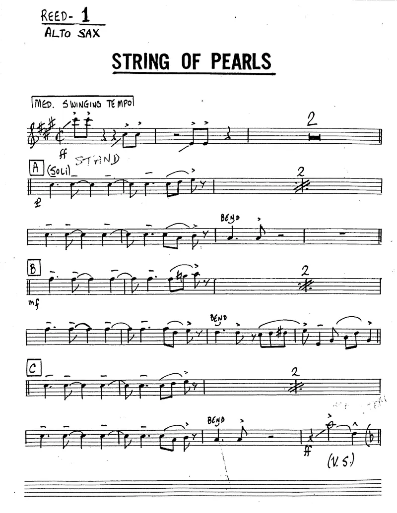 A String Of Pearls score preview
