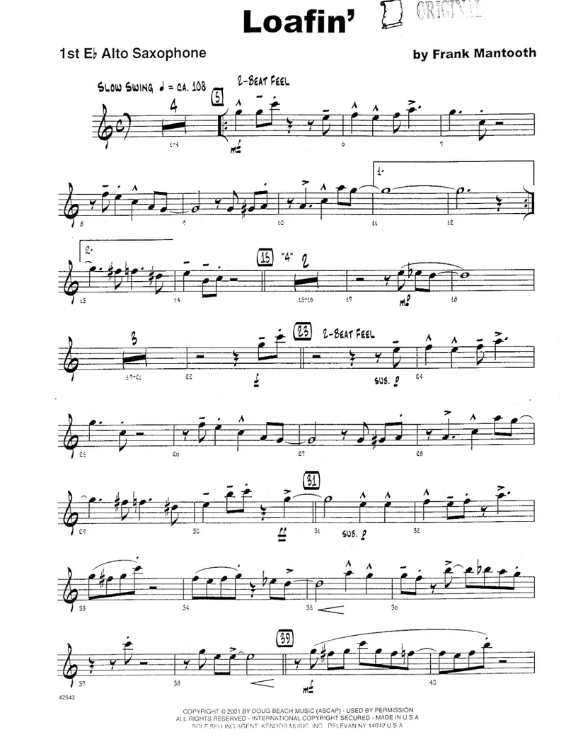Loafin' score preview