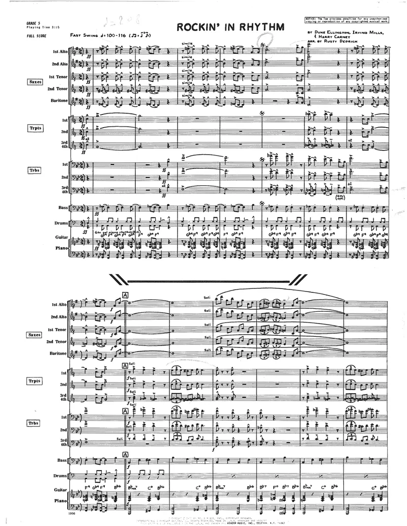 Rockin' In Rhythm score preview