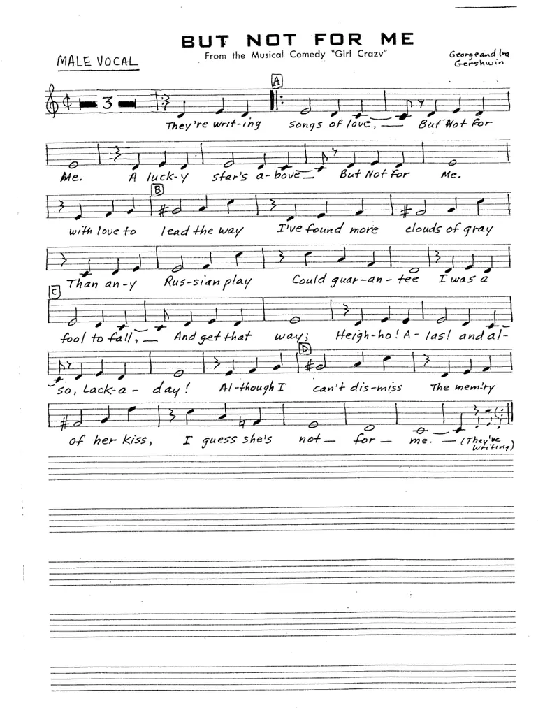 But Not For Me score preview