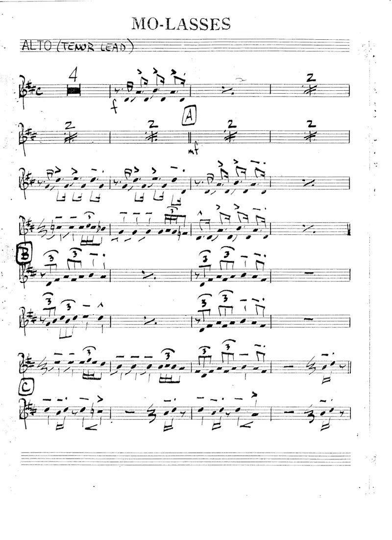 Mo-Lasses (Thad Jones) score preview