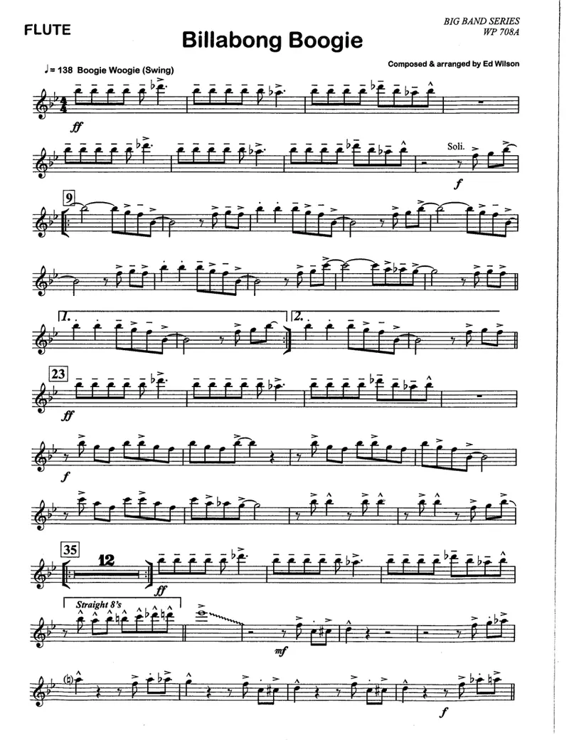 Billabong Boogie score preview