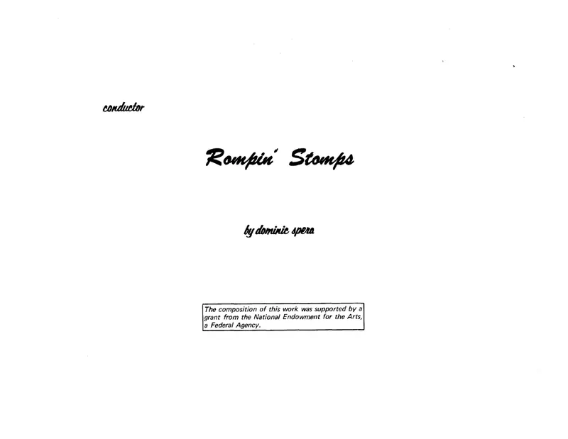 Rompin' Stomps score preview