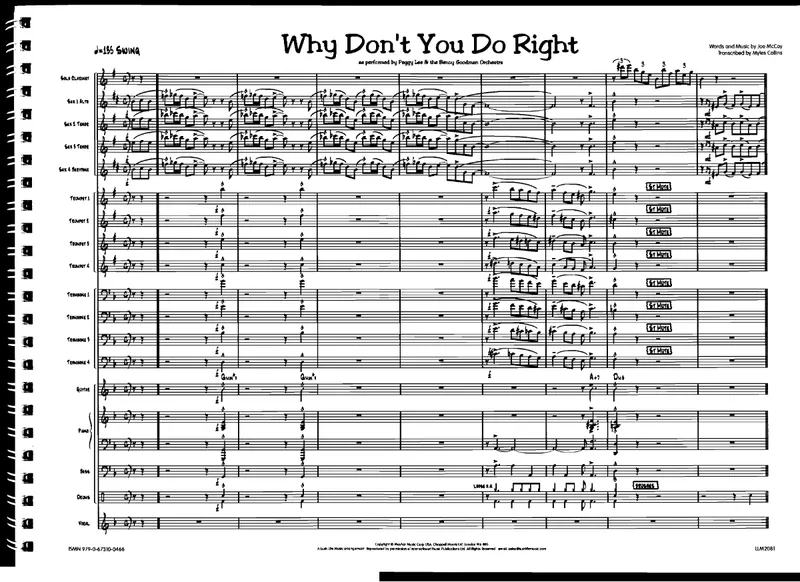 Why Don't You Do Right score preview