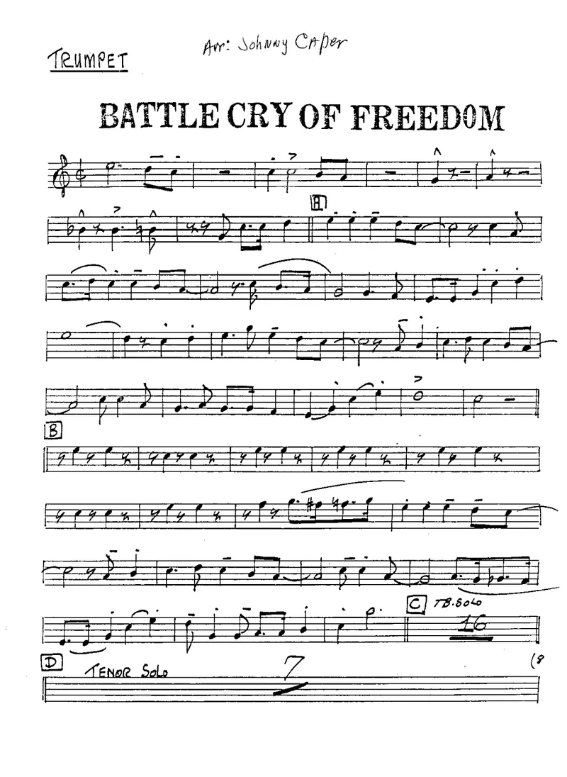 Battle Cry Of Freedom preview page 1