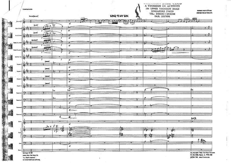 Song To My Son score preview
