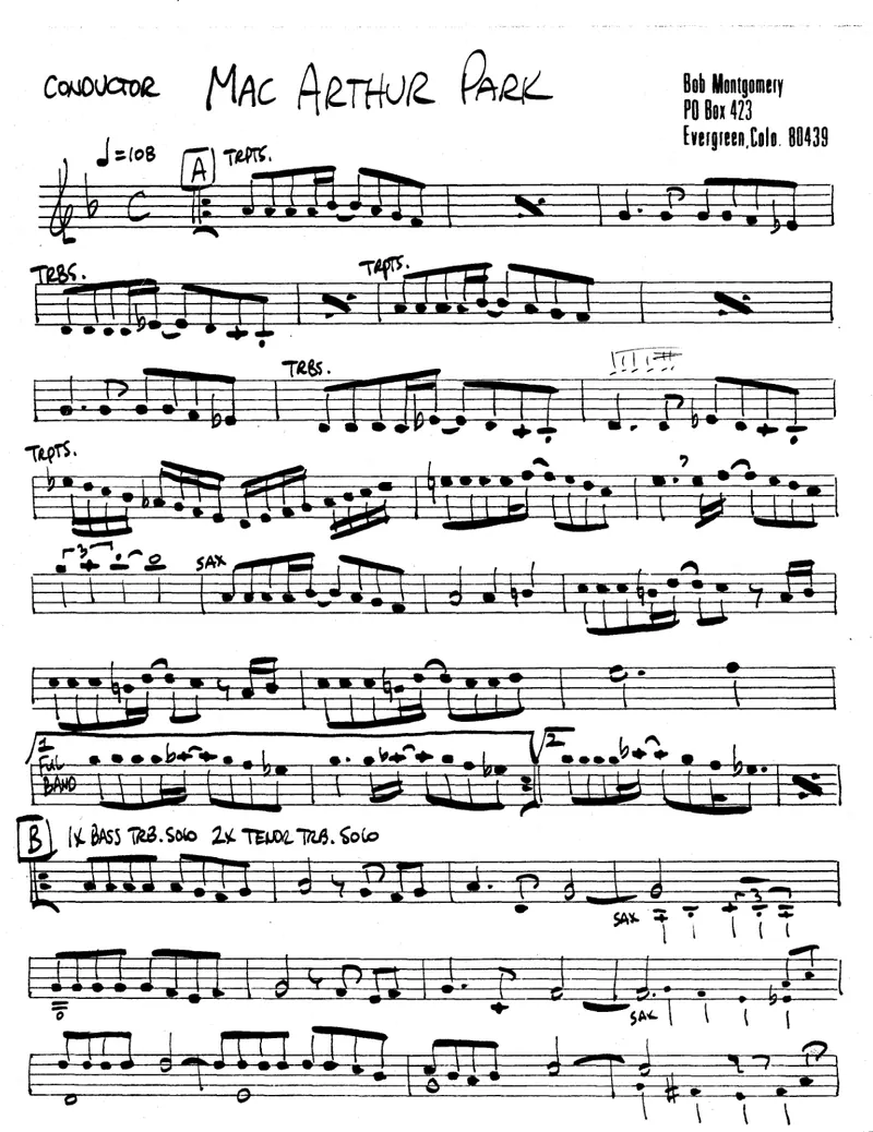 MacArthur Park score preview