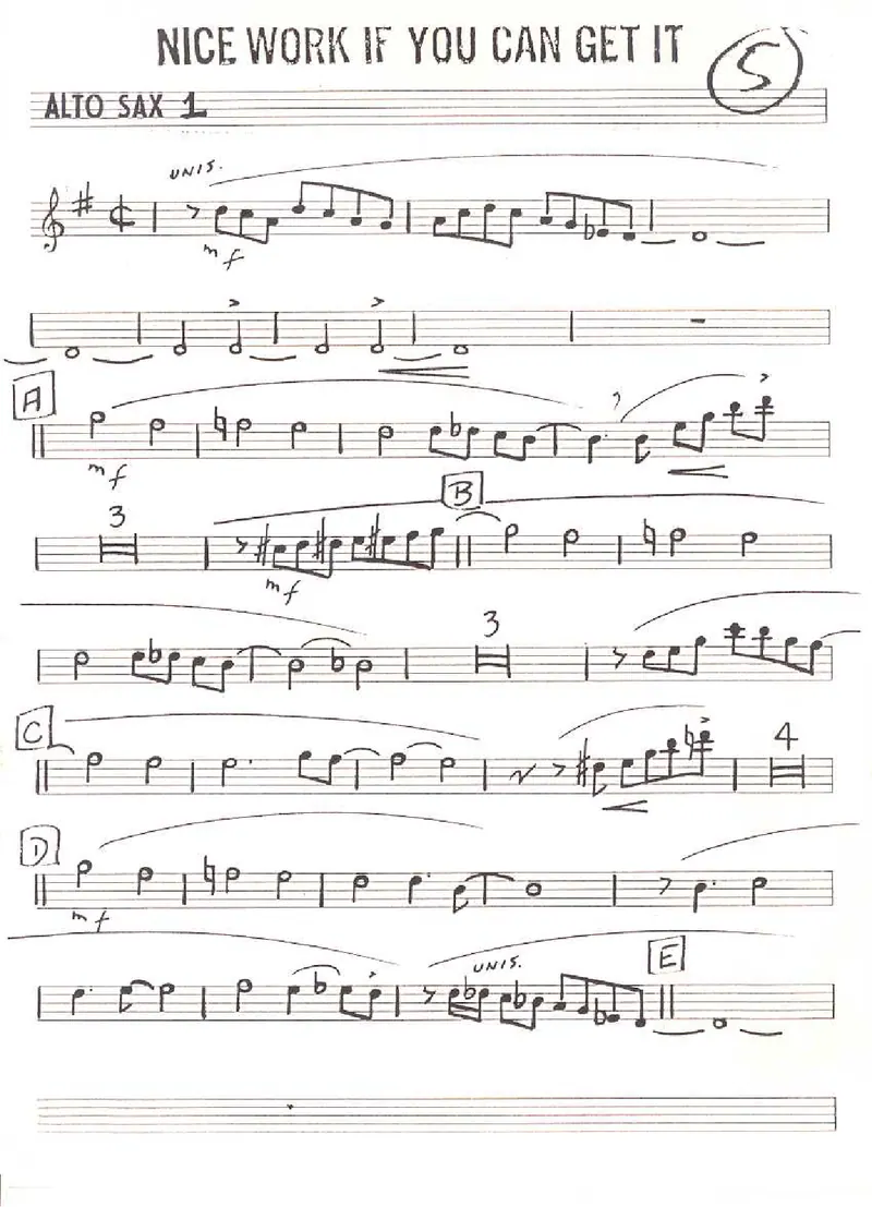 Nice Work If You Can Get It J.Farley) T.Heath -Bob Friedlander score preview