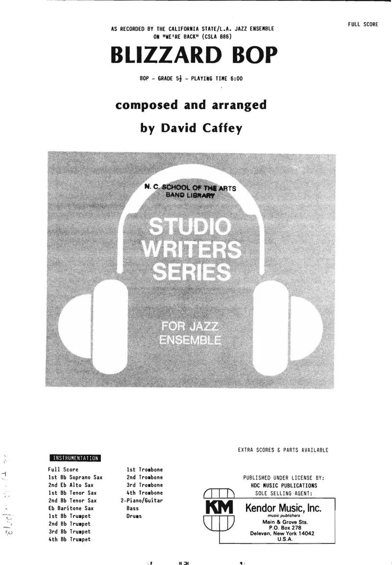 Blizzard Bop score preview