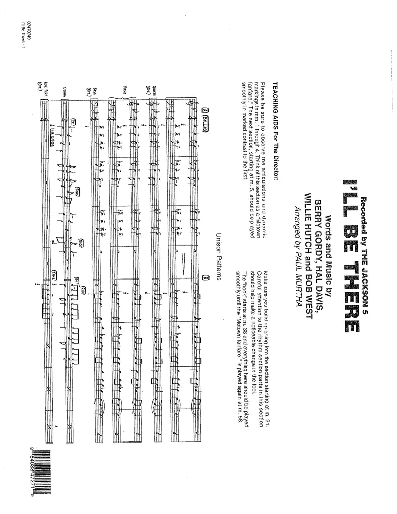 I'll Be There score preview