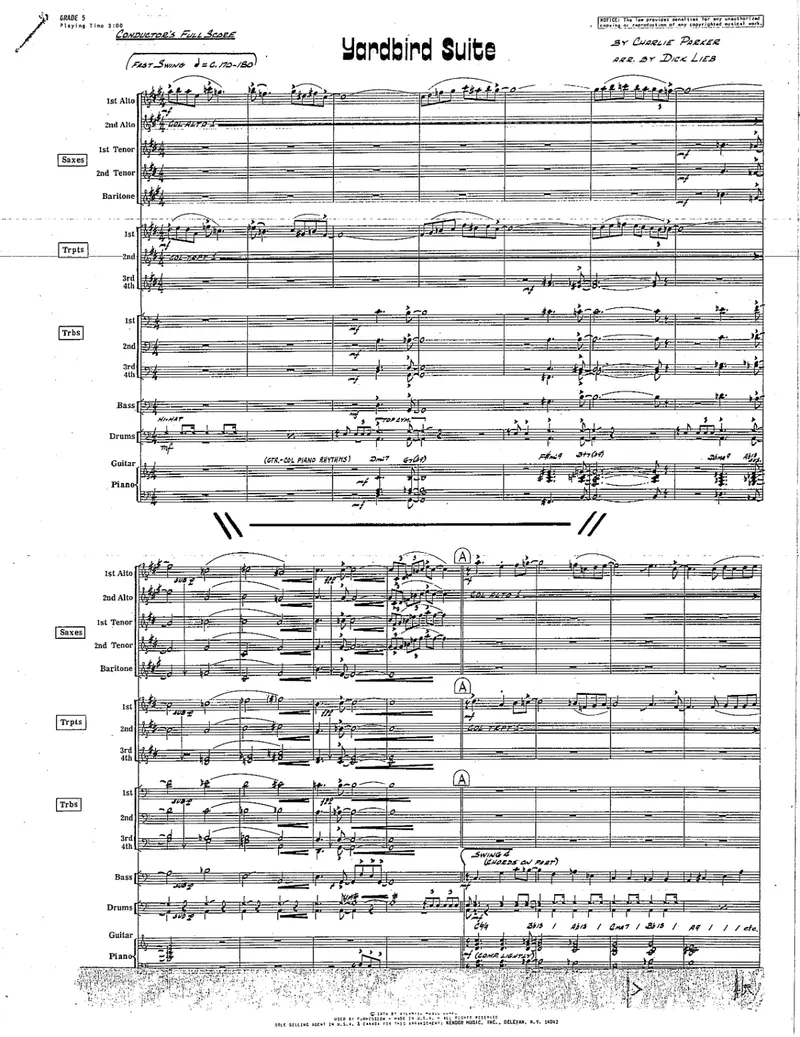 Yardbird Suite score preview