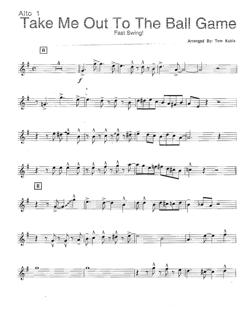 Take Me Out To The Ball Game score preview