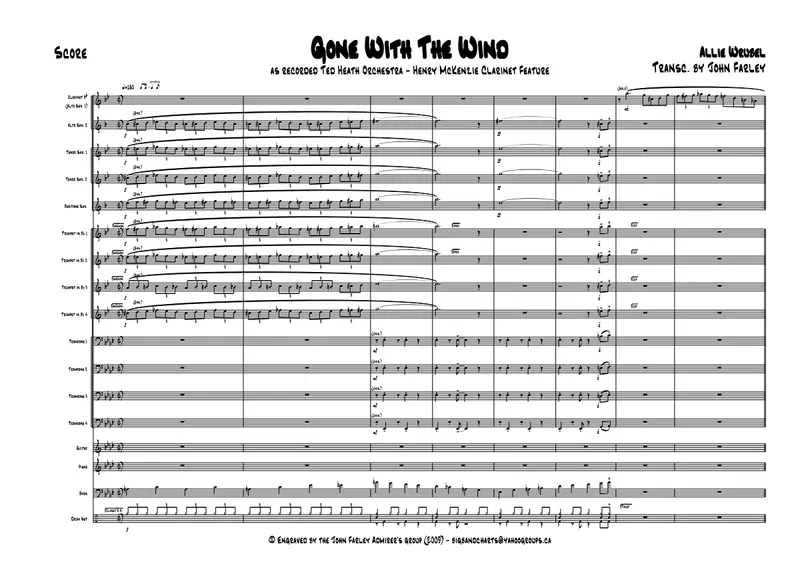 Gone With The Wind score preview