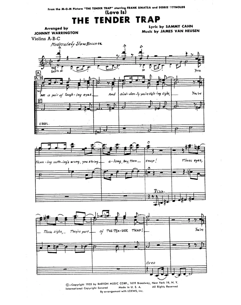 The Tender Trap score preview