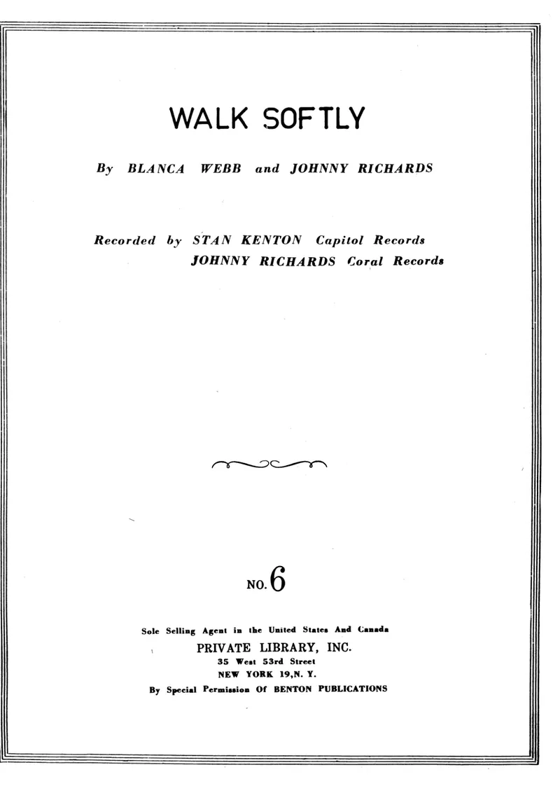 Walk Softly score preview