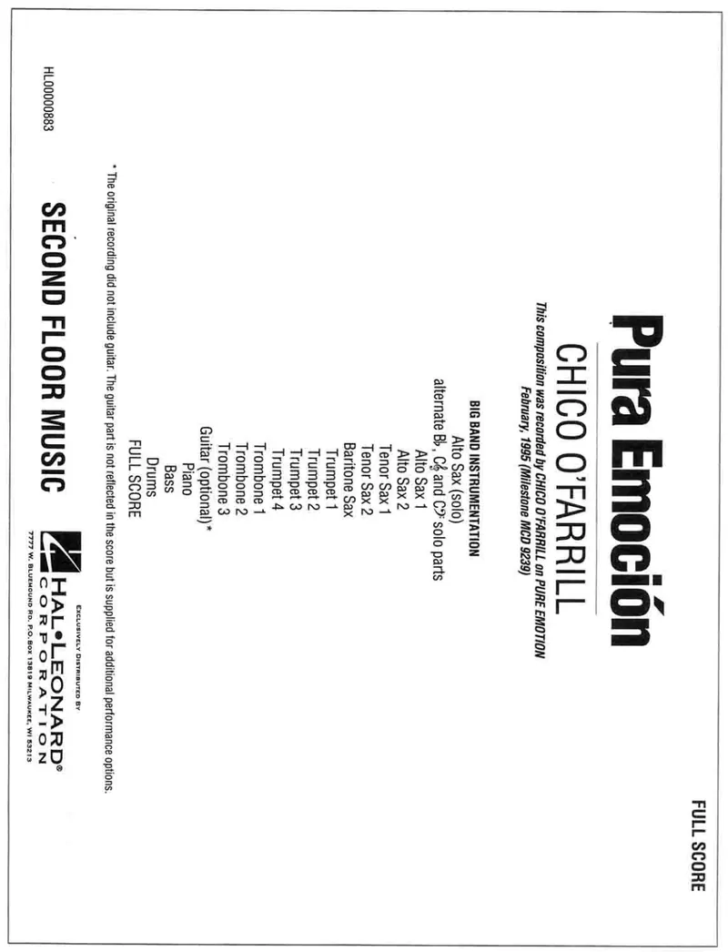 Pure Emocion score preview