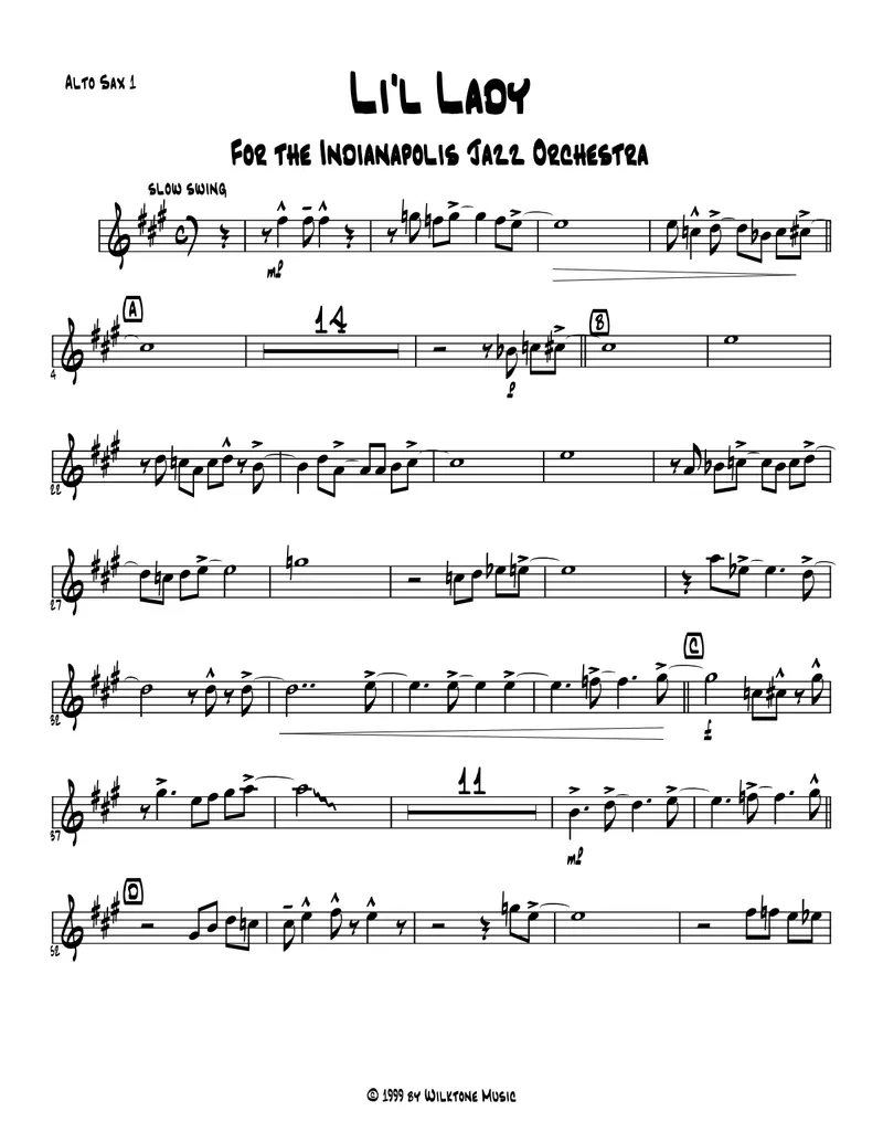 Li'l lady (Indianapolis Jazz Orchestra) score preview