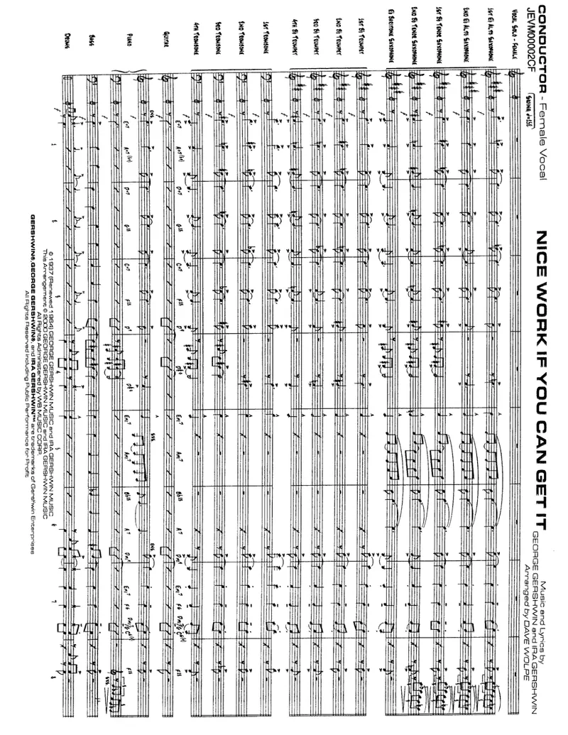 Nice Work If You Can Get It score preview