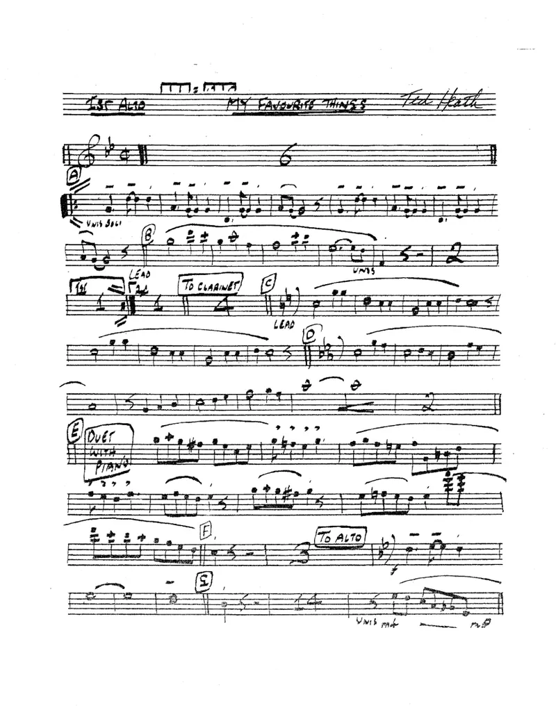 My Favorite Things score preview