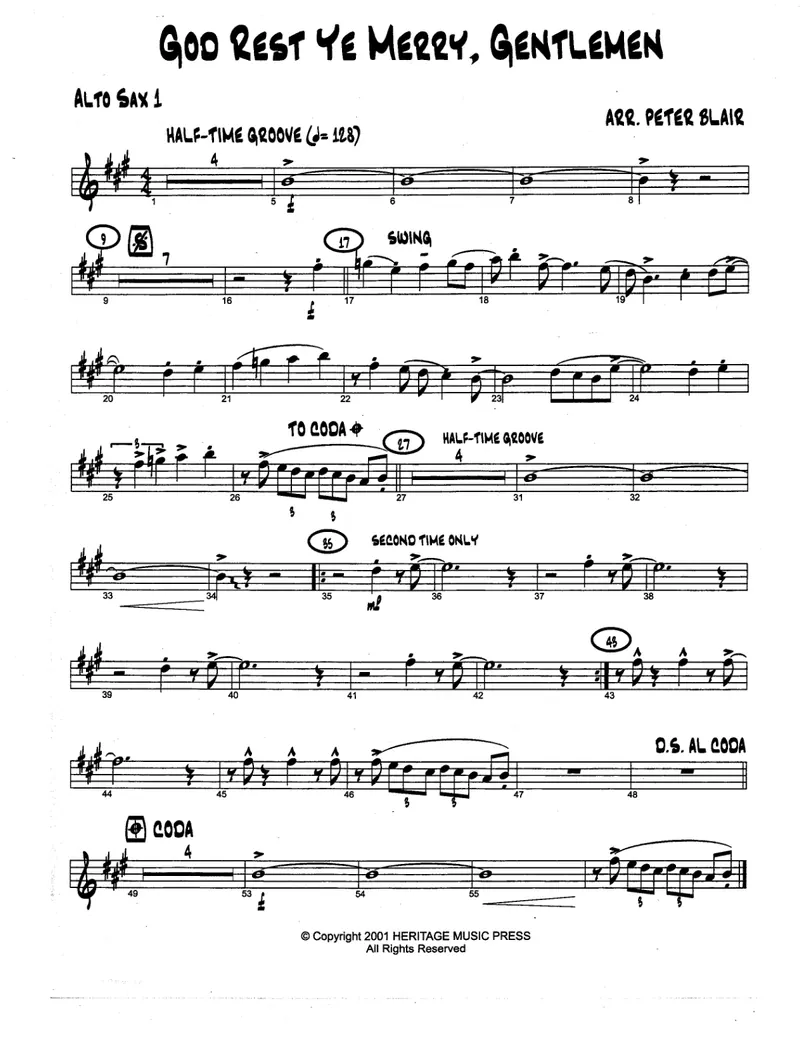 God Rest Ye Merry Gentlemen [P.Blair] score preview