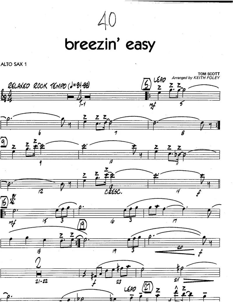 Breezin' Easy score preview