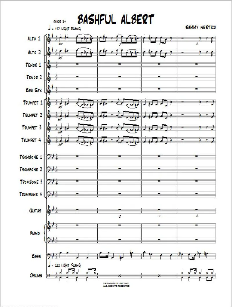 Bashful Albert score preview