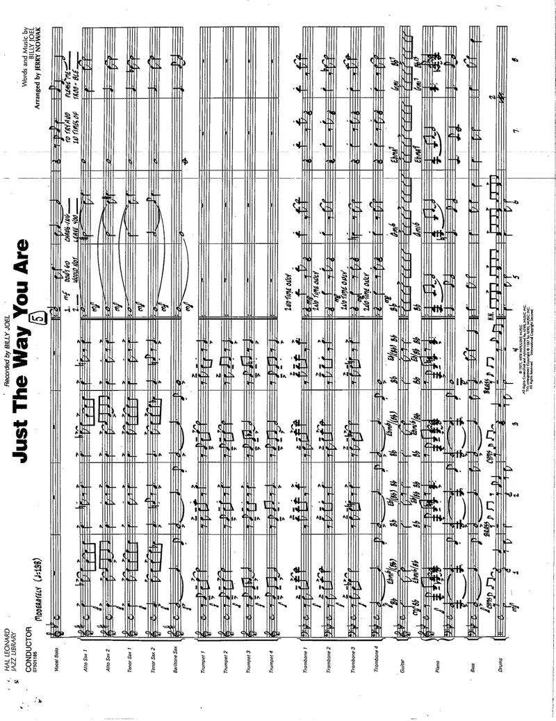 Just The Way You Are score preview