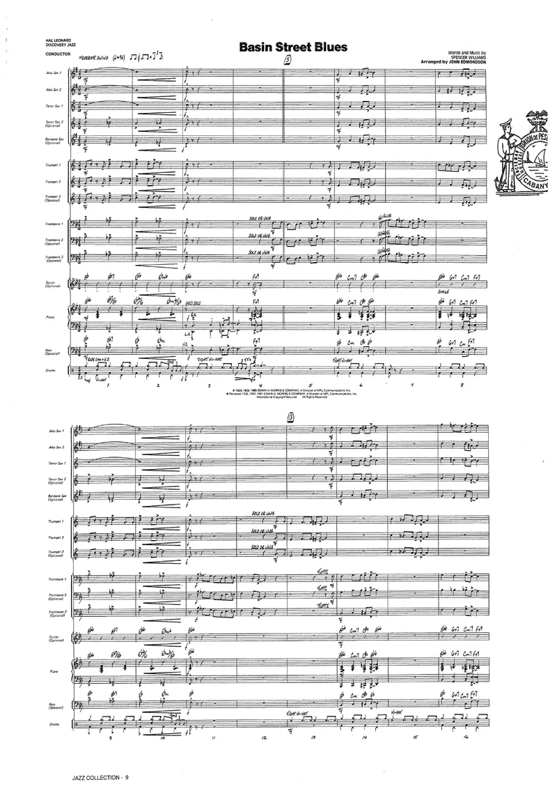 Basin Street Blues score preview