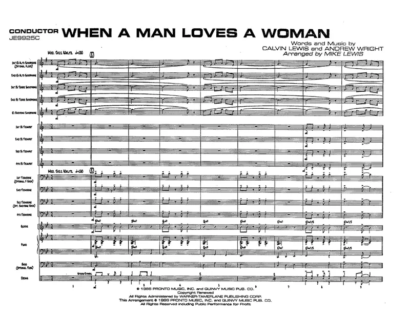 When A Man Loves A Woman score preview