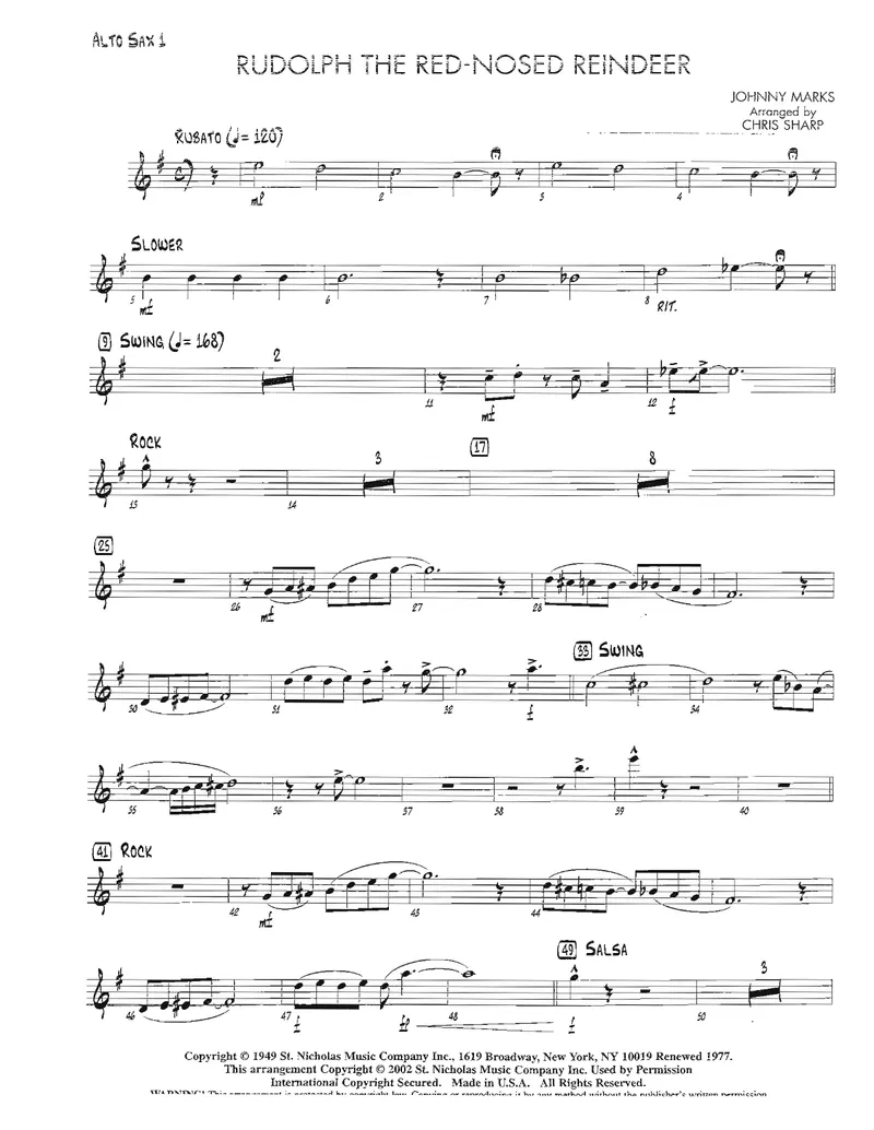 Rudolph The Red-Nosed Reindeer score preview