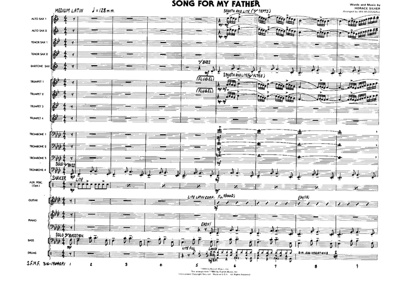 Song For My Father score preview