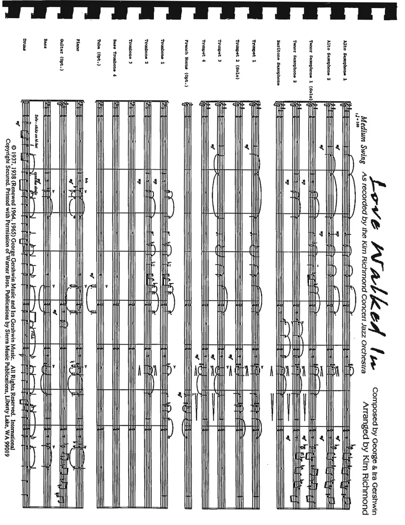 Love Walked In score preview
