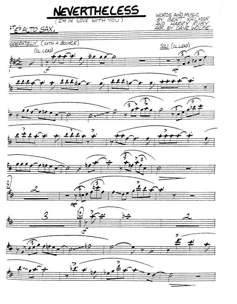 Nevertheless score preview