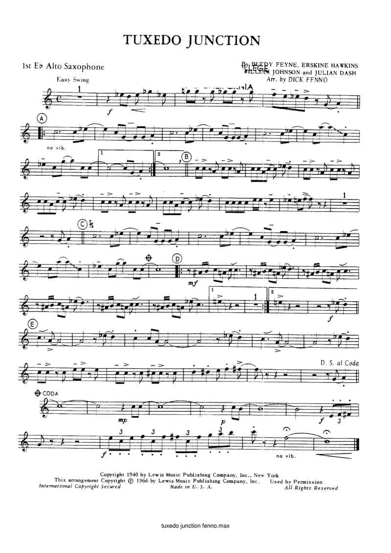 Tuxedo Junction score preview