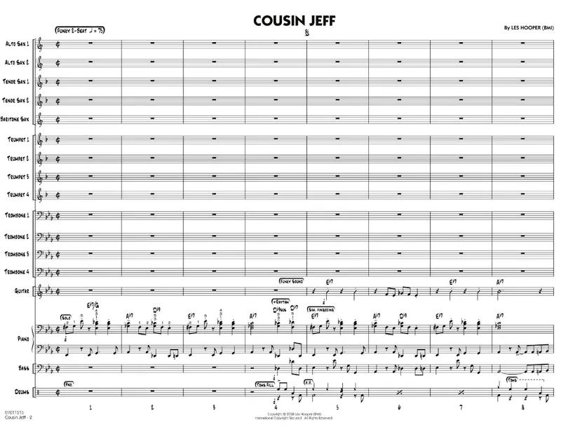 Cousin Jeff score preview