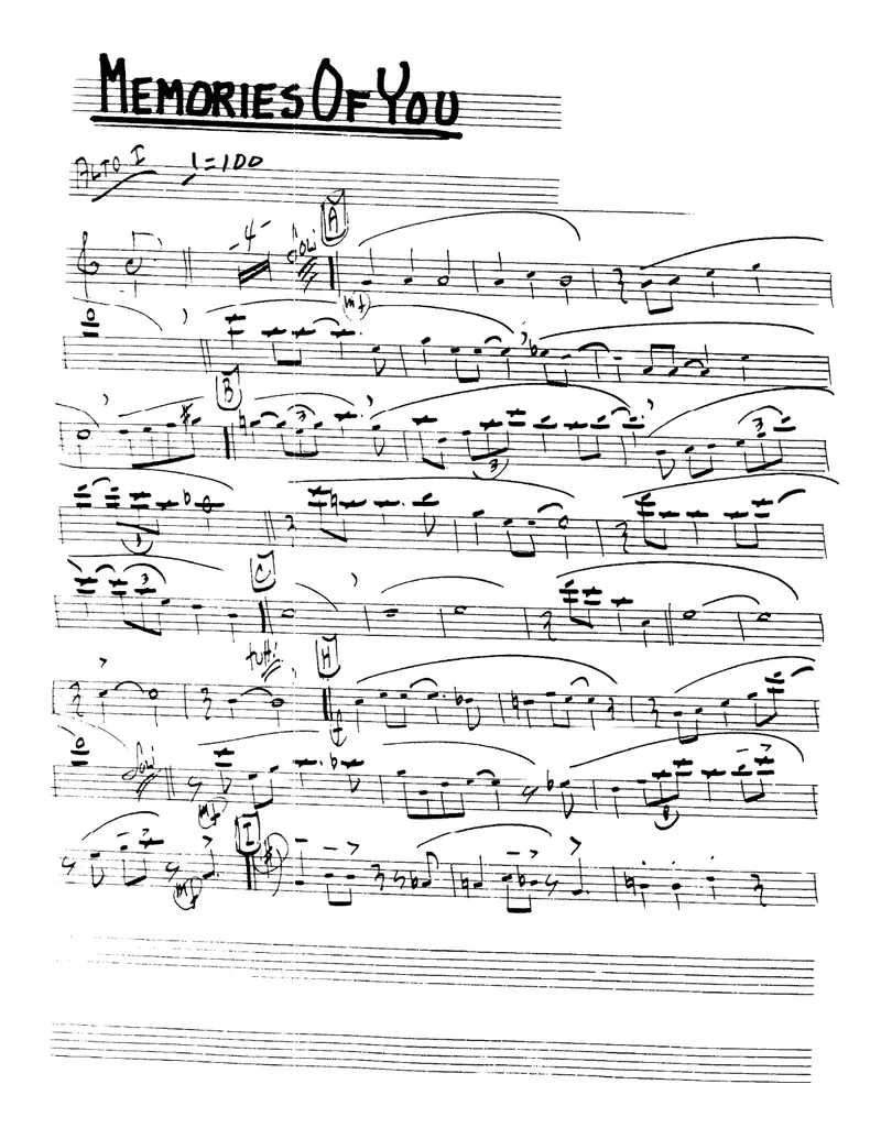 Memories Of You score preview