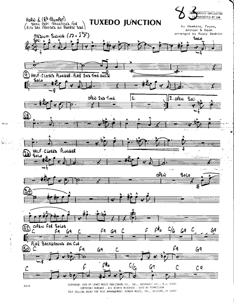 Tuxedo Junction score preview