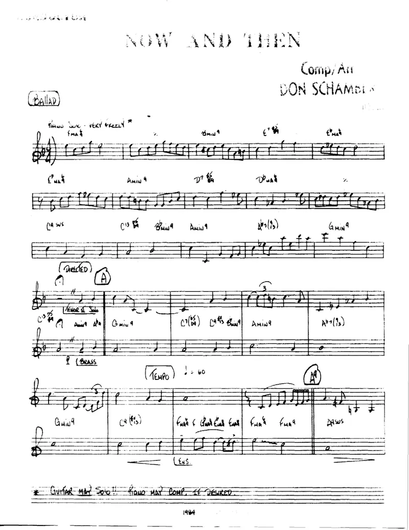 Now And Then score preview