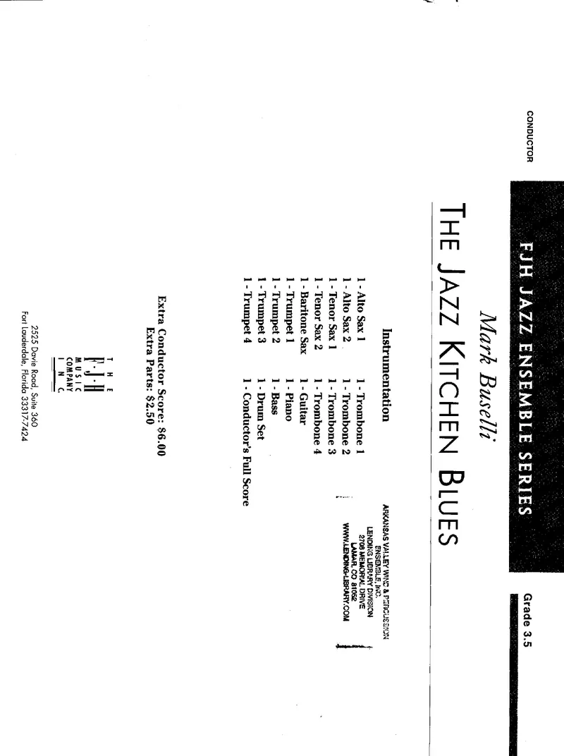 The Jazz Kitchen Blues score preview
