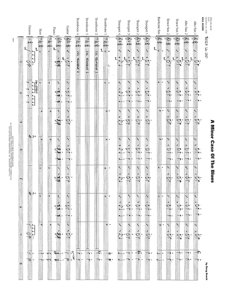 A Minor Case Of The Blues score preview