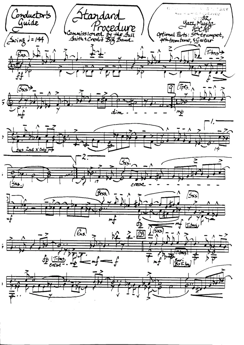 Standard Procedure score preview