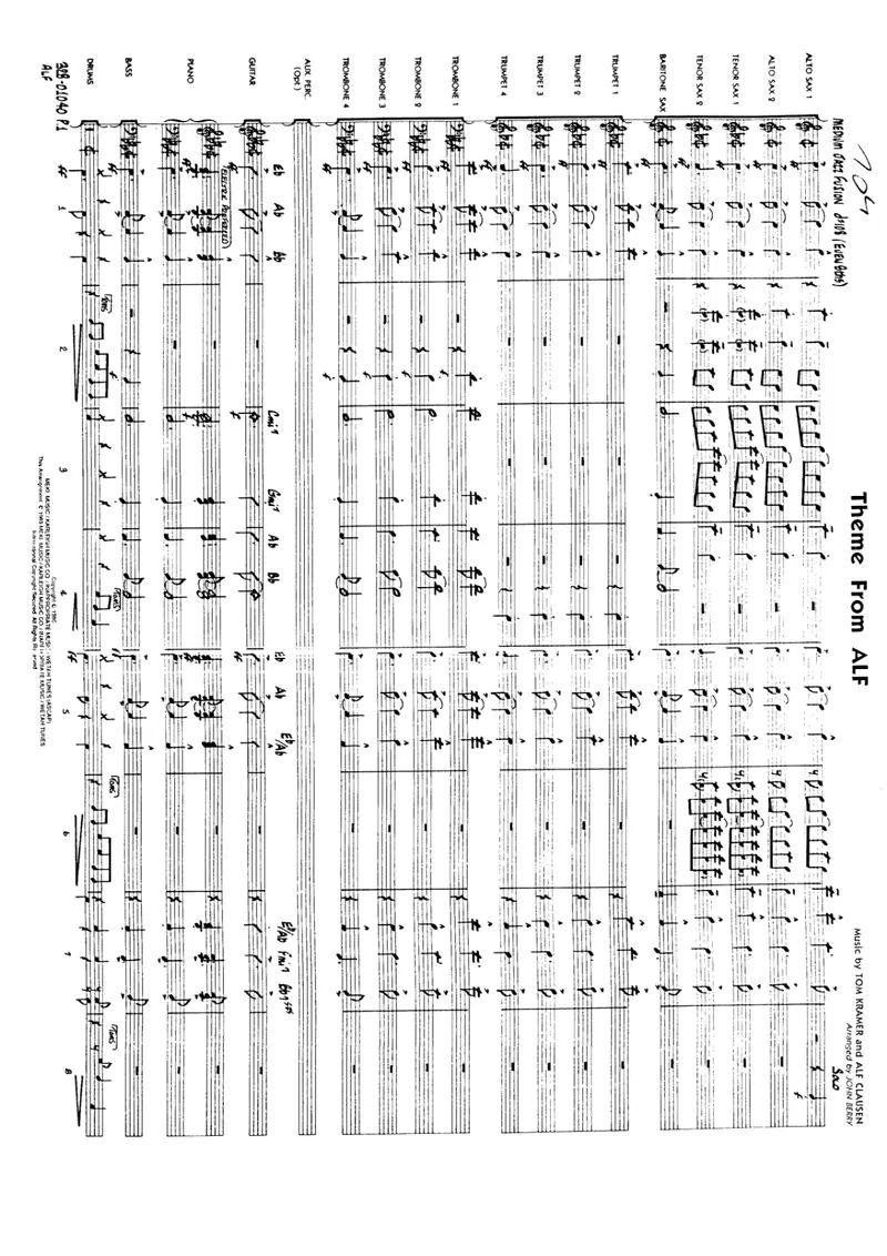Theme From Alf score preview
