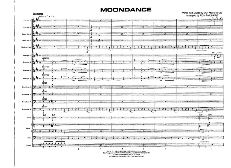 Moondance score preview