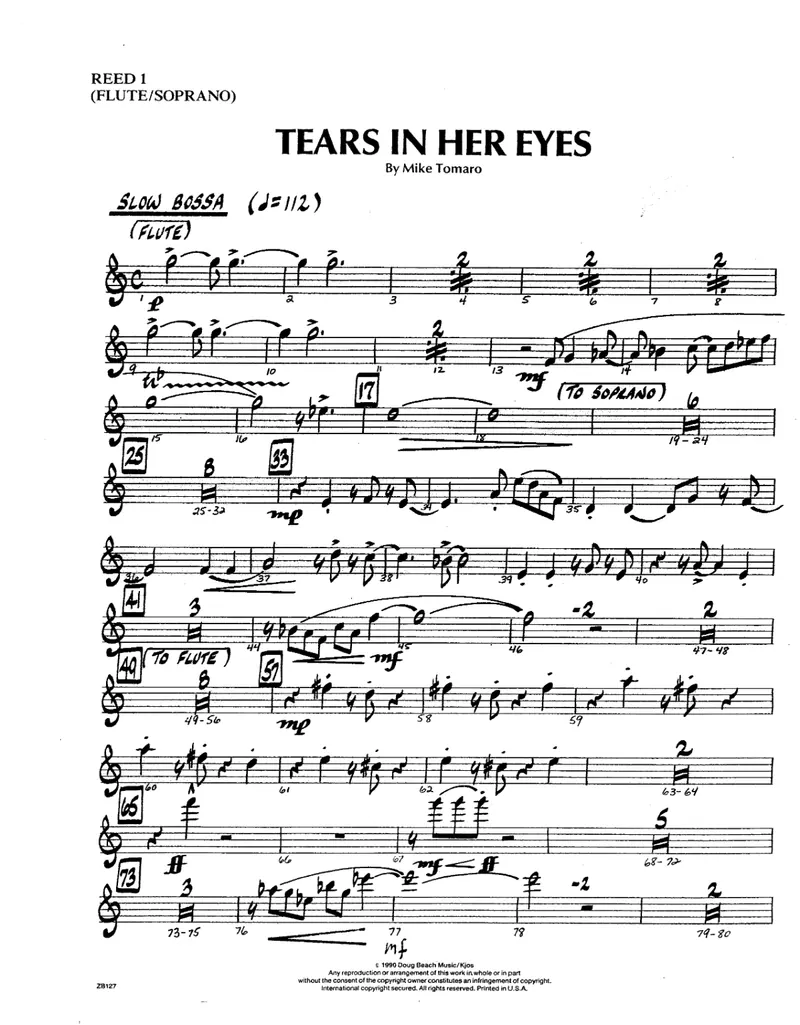 Tears In Her Eyes score preview