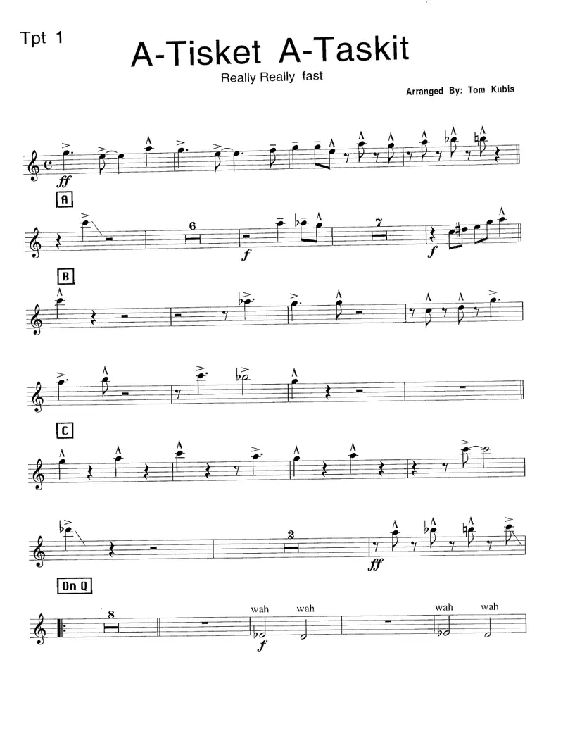 A Tisket A Tasket score preview