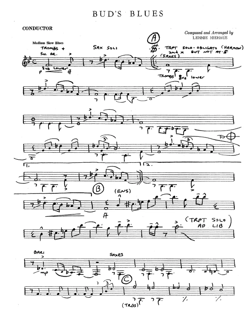Bud's Blues score preview