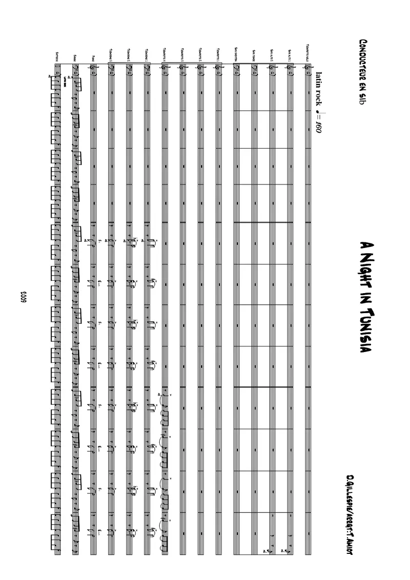 A Night In Tunisia score preview