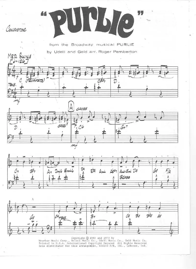 Purlie score preview
