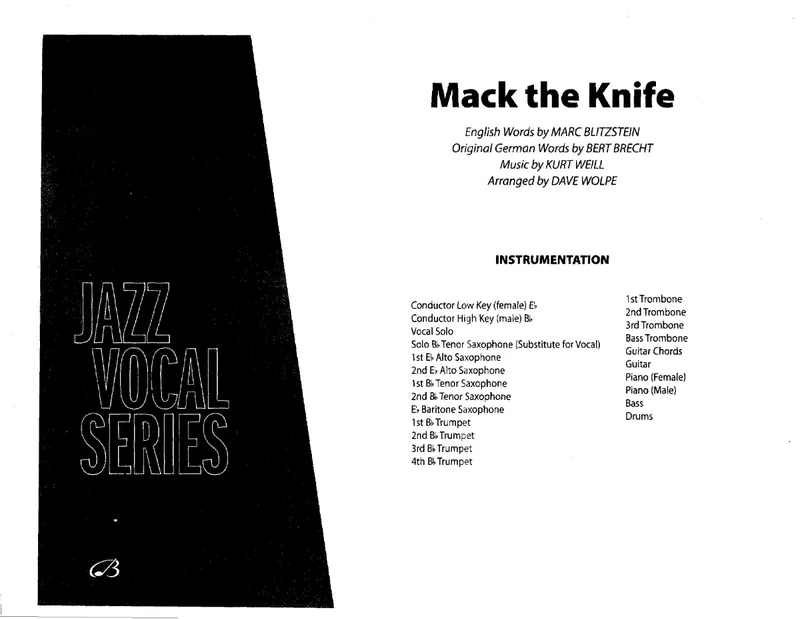 Mack The Knife score preview