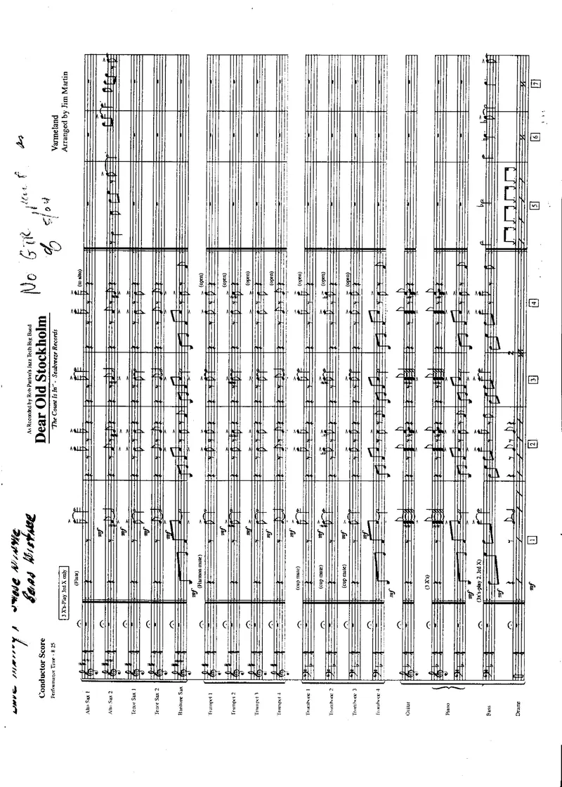 Dear Old Stockholm score preview